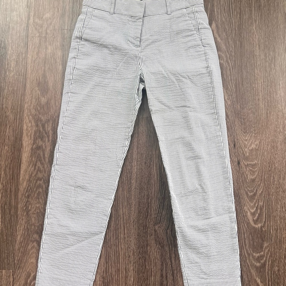 J. Crew Cameron Pants in White and Blue